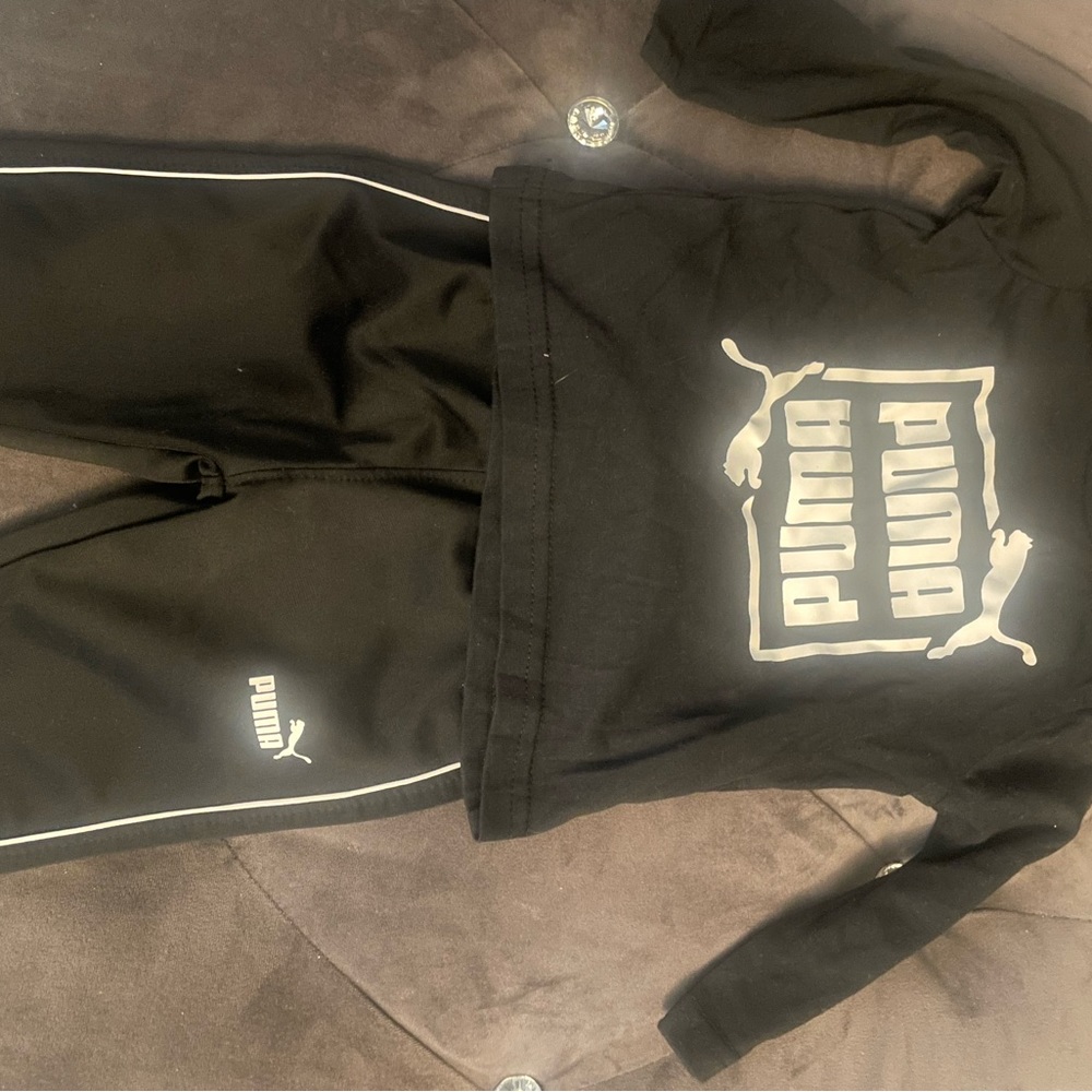 Puma two piece set black size 0-3months